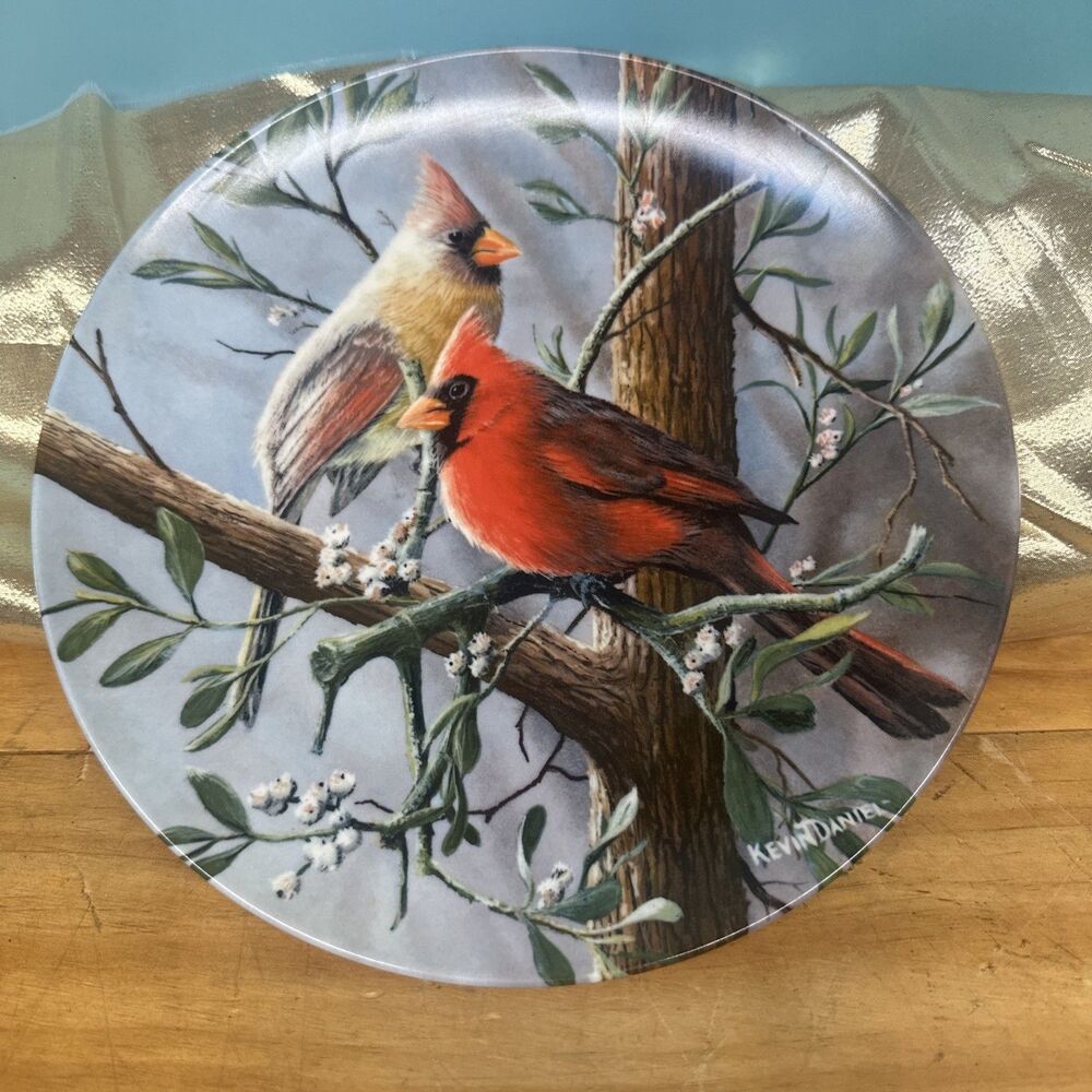 Edwin M. Knowles Collector Plate 15383D The Cardinal With Original Box